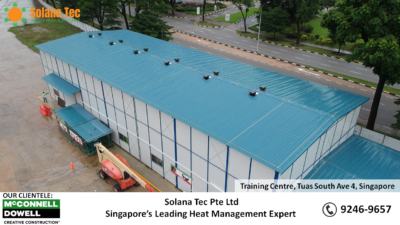 Reduce & remove heat from the singapore training centre by using solar roof turbine ventilator fan
